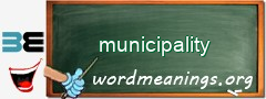 WordMeaning blackboard for municipality